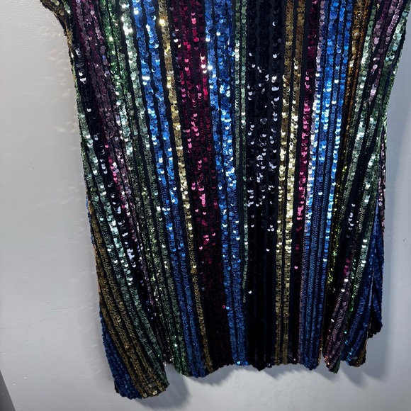 Torrid Mini Sequin Trapeze Dress Size 4X Rainbow - Picture 9 of 11